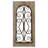Clemmie Wood Window Inspired Scroll Brown Wall Decor with Metal Scrollwork Relief
