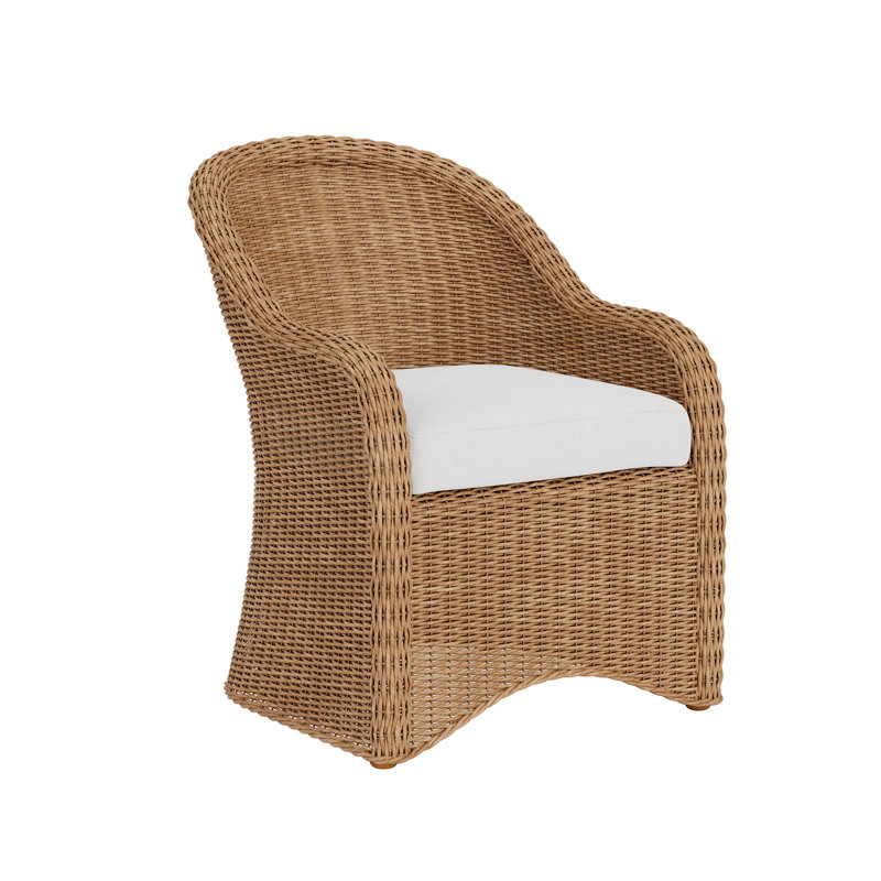 Tobago Outdoor Dining Armchair, Canvas Navy