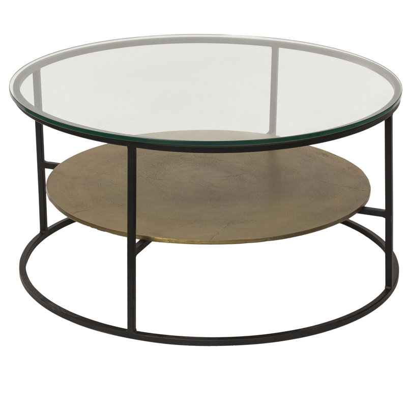 Hensley Frame Coffee Table with Shelf