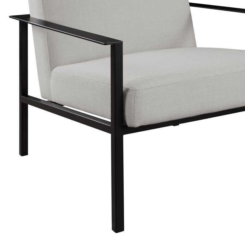 Fauteuil en polyester 28,5 po Arst, 100% polyester blanc avoine