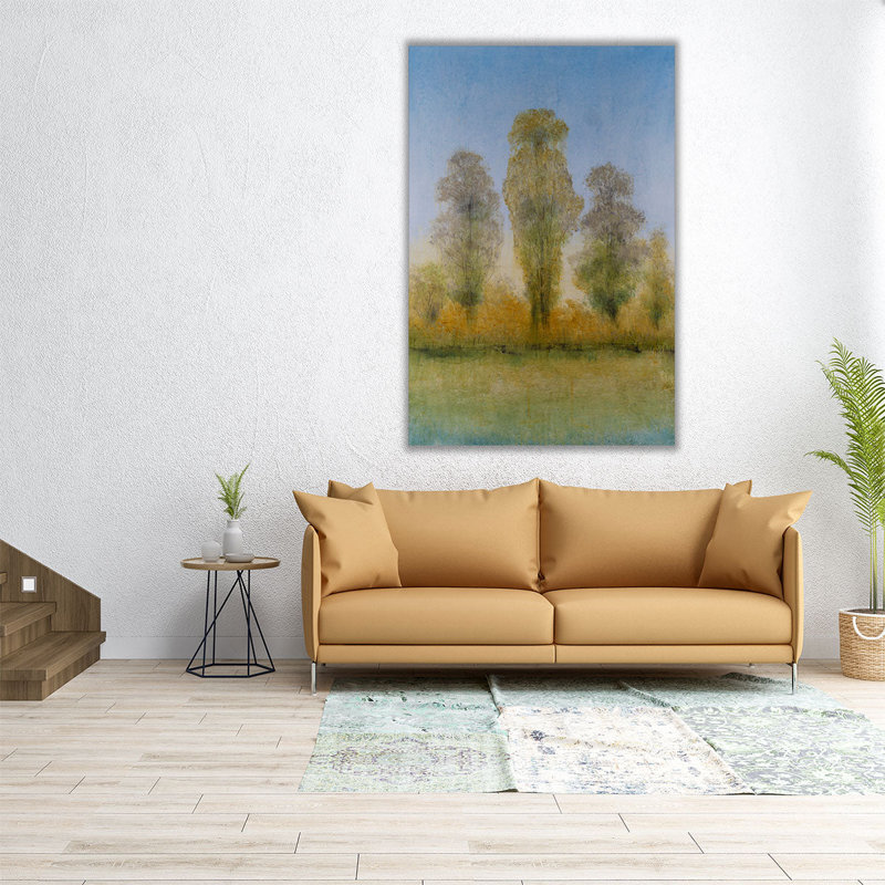 «Gilded Trees I», reproduction d'art sur toile, H 18 po x l 12 po