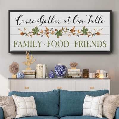 Feeding Friends I- Framed Canvas
