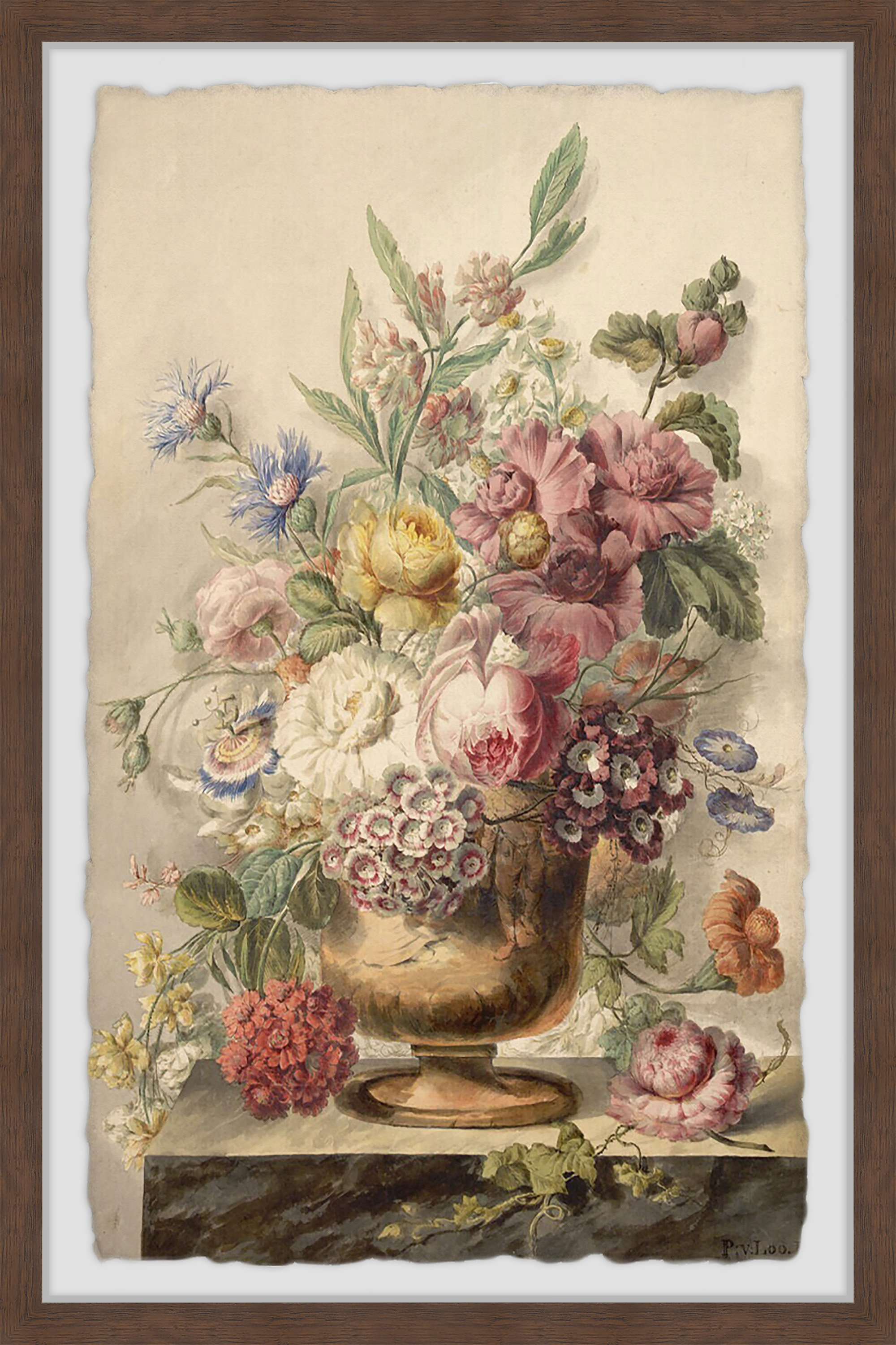 Red Barrel Studio® "Vase with Flowers" Framed Print | Wayfair