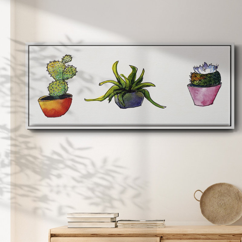 Vibrant Succulents I - Toile encadrée, H 8 po x l 20 po