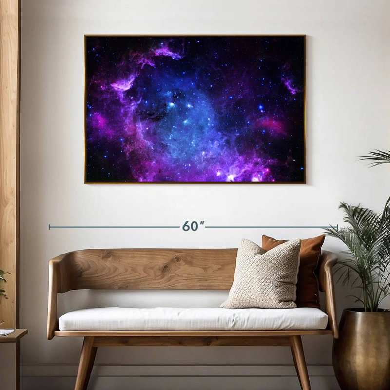 Night Star, 46" X 31", Floating Frame Gold