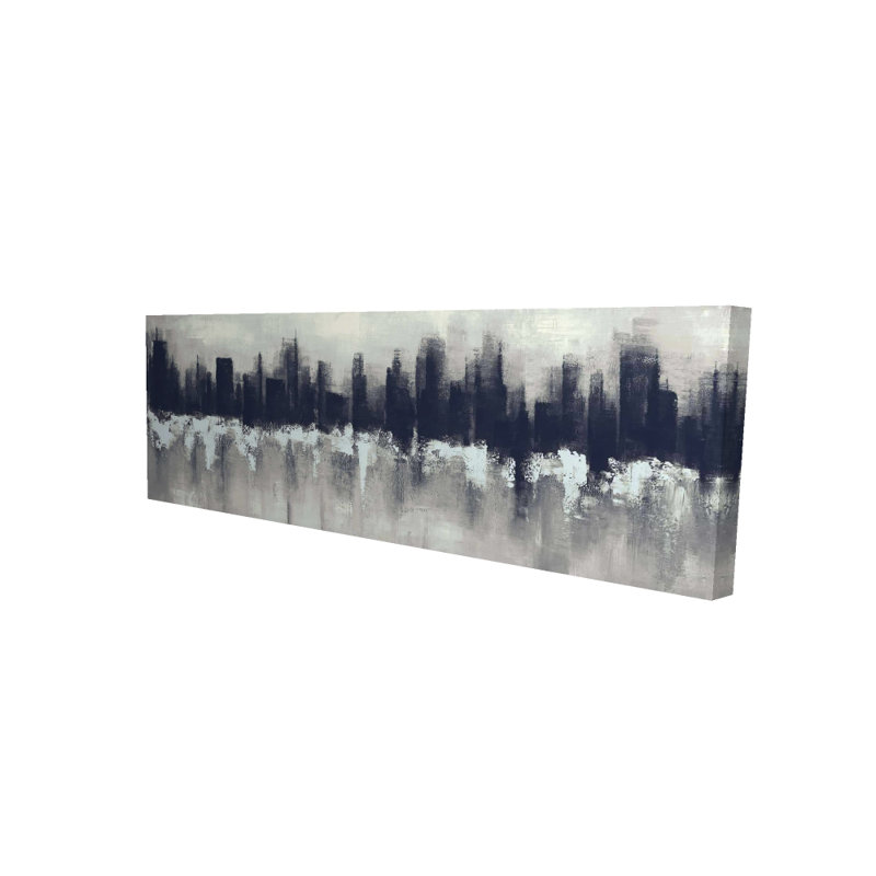 Toile bleu foncé | Décoration murale Urban Shapes