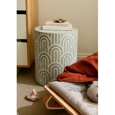 Solid + Manufactured Wood Accent Stool