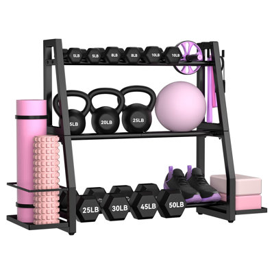 Dumbbell Rack with Side Storage,272KG Heavy Duty