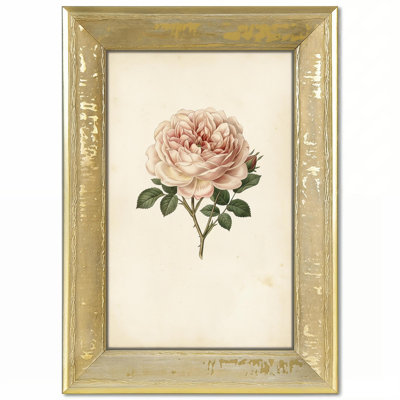 Beveled Picture Frame with Distressed Finish