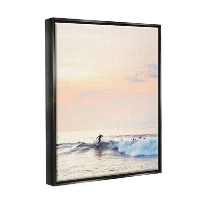«Stupell Industries Sunset Surfer», reproduction d'art sur toile par Sissi et Seb