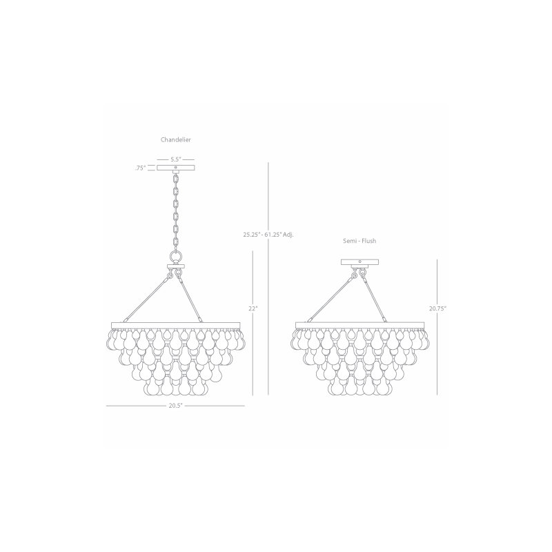 Bling 4 - Light Chandelier, Deep Patina Bronze