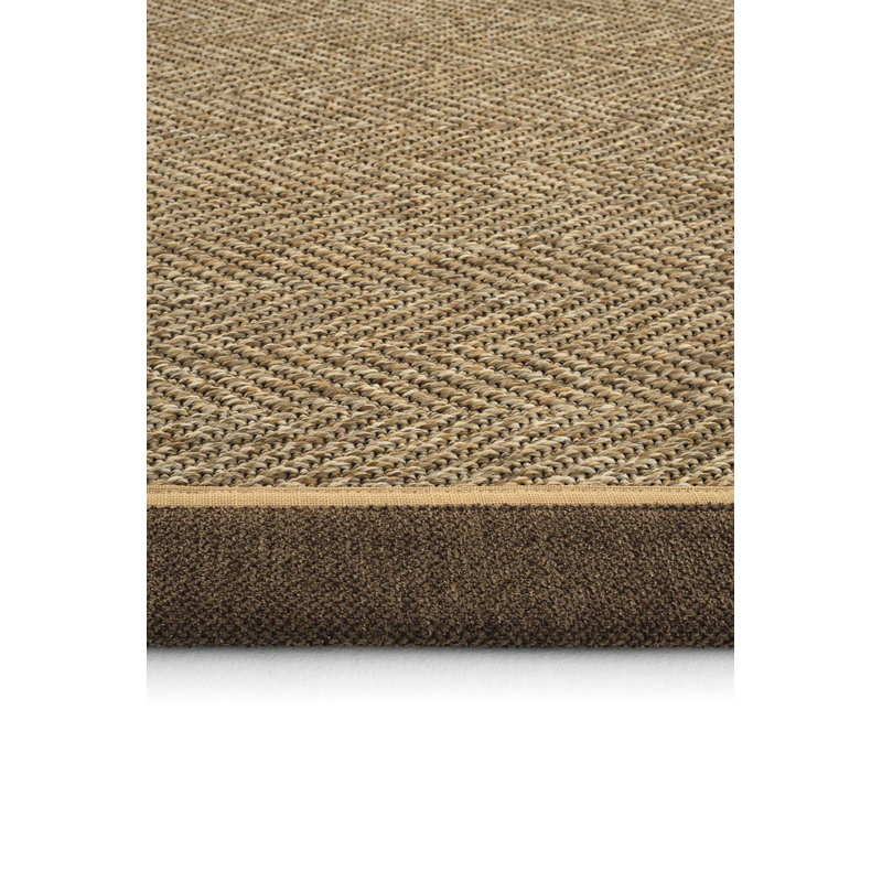 Leona Linen Napoli Double Border Sisal Carpet, Rectangle 4' x 6'7"