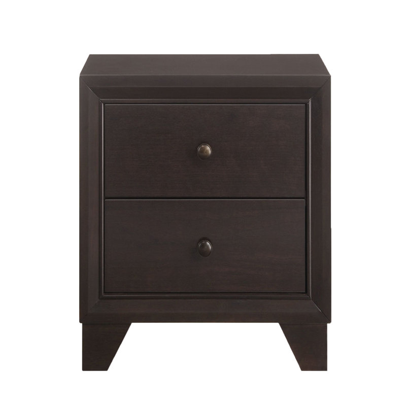 Espresso 2-Drawer Nightstand