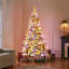 Pre-lit Snow Flocked Christmas Tree with Multicolored LED Lights of 9 Light Modes-1446798027