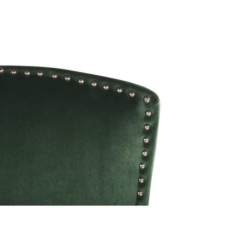 Thomason 49cm H Velvet Upholstered Side Chair, Green