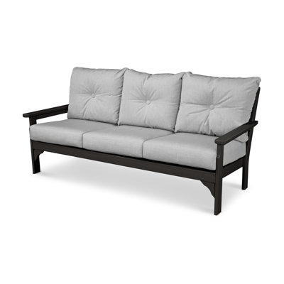Lakeside Vineyard 74" Wide Outdoor Patio Sofa with Revolution Cushions by POLYWOOD