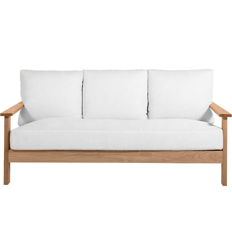 Canapé d'extérieur en teck Ashland, Welt + Dream Fill, Intermix Bark, Natural Teak