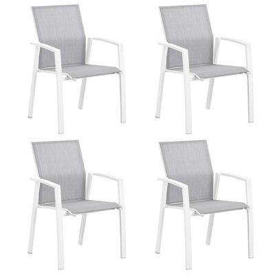 Fully Assembled Stackable Aluminum Patio Dining Chairs