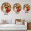 Dame en robe blanche et Dame en robe rouge I - Horloge murale moderne-59913353
