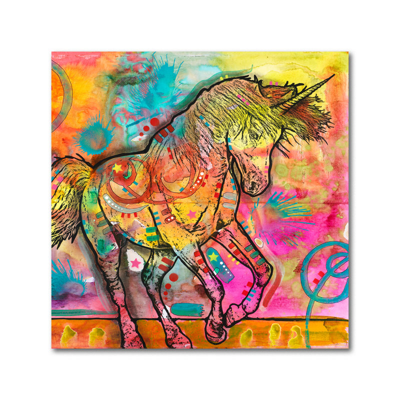 « licorne », impression, H 16 po x l 16 po x p 0,125 po, Sans cadre, Sans mat