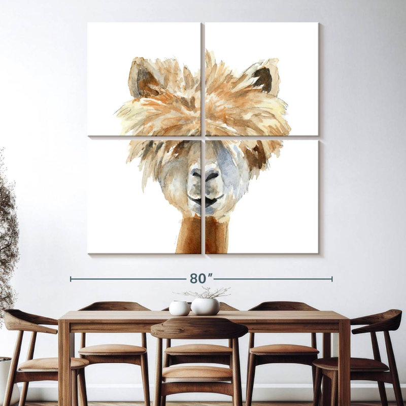 Brampt Llama With Bangs, 74" H x 74" W