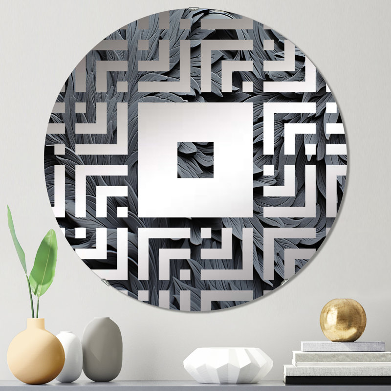 Leanid - Miroir mural carré, 23,6 po x 23,6 po
