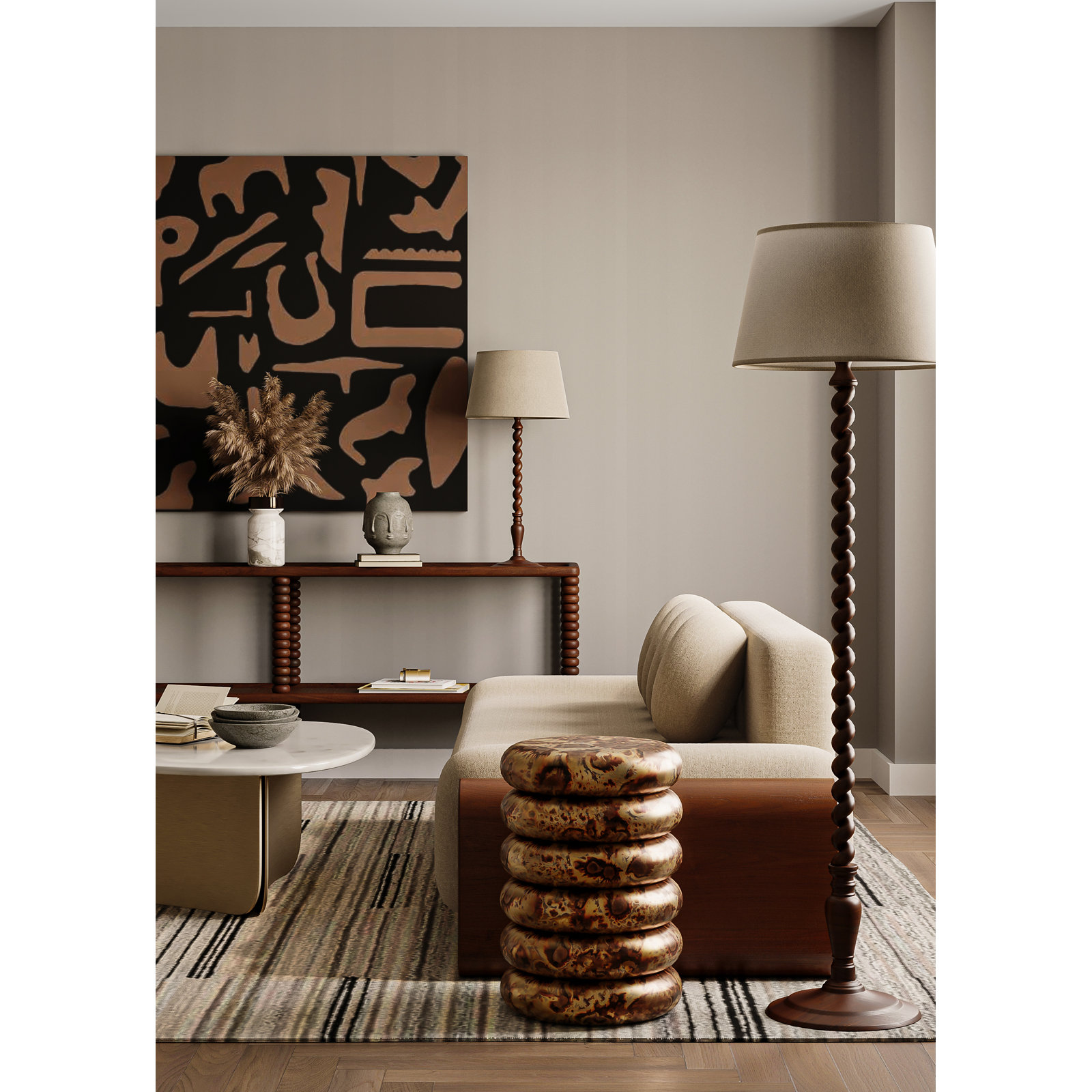 Humphrey 37" Genuine Marble Coffee Table