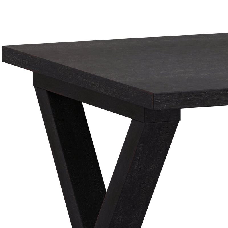 Table de bout carrée noire - table d'appoint polyvalente pour le salon, table d'appoint avec base en bois robuste, table de chevet de style transitionnel
