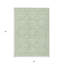 Tapis intérieur / extérieur géométrique lavable vert menthe et ivoire 3 pi x 5 pi