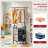 Laundry Sorter With Hanging Bar And Removable Bags, 2-Section Rolling Hamper With Lockable Wheels, Heavy-Duty Metal Frame For Sturdy Storage