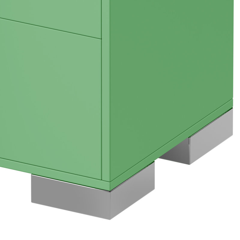 Table de chevet 2 tiroirs pour chambre à coucher, Vert