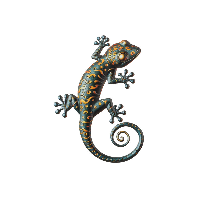 Décoration murale 13 po Burano Gecko, Gothique
