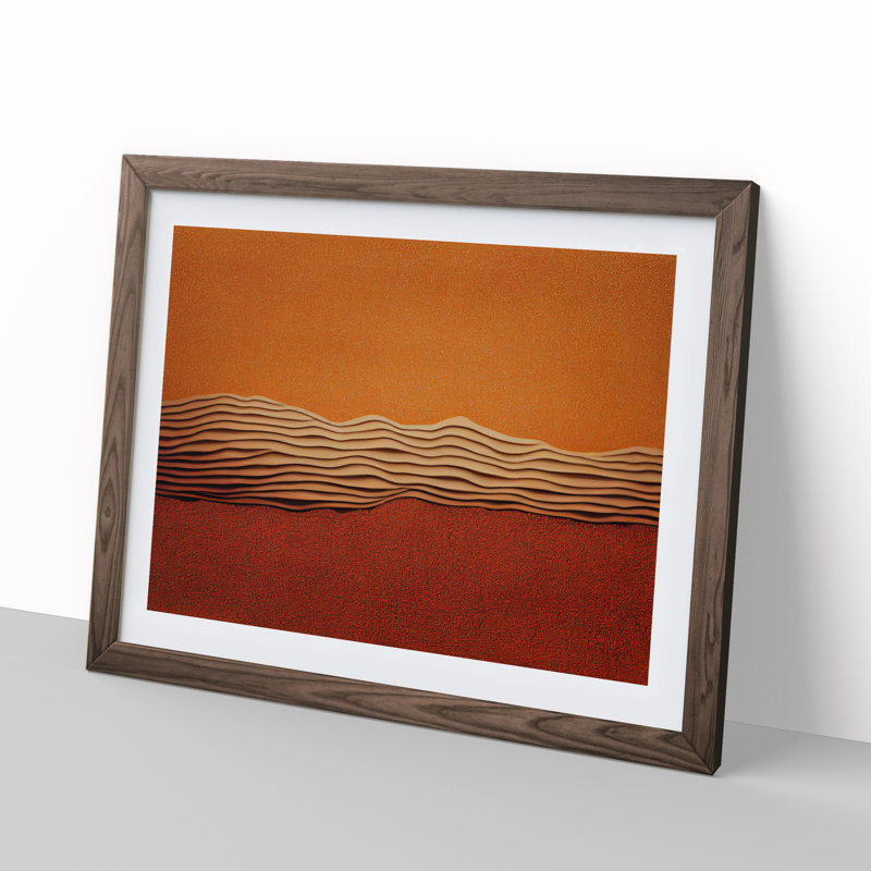 Boundless Modern Abstract - Single Picture Frame Print, 46cm H x 64cm W x 2cm D, Walnut Framed