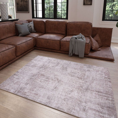 Luxurious Machine Washable Area Rug, 4.9 x 7.5 Feet, 100% Polyester, 1850 g/m², Pile Height: 0.2 inches | Eco-Friendly Recycled Poly Cotton Backing | Perfect for Living Room & Bedroom, Soft and Durable Design