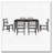 7-Piece Retro Dining Table Set for 6-1830141371