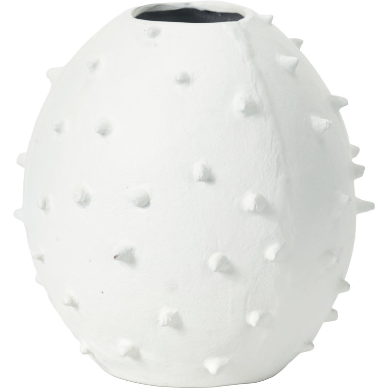 Handmade Aluminimum Table Vase, White