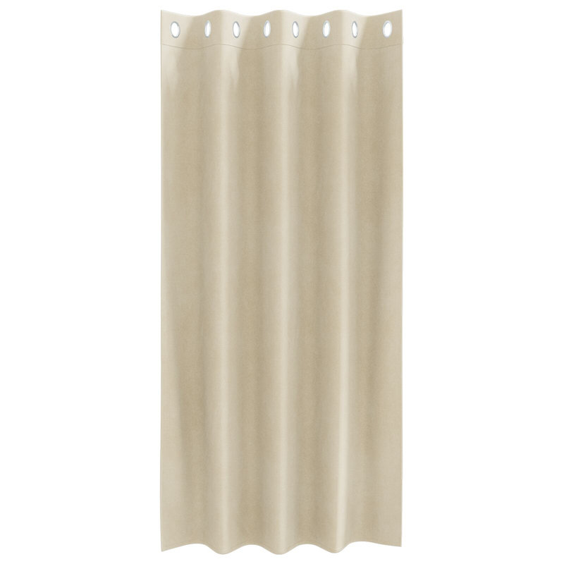 Curtains Polyester Medium Decorative Inlays, 140cm Width x 175cm Drop, Cream