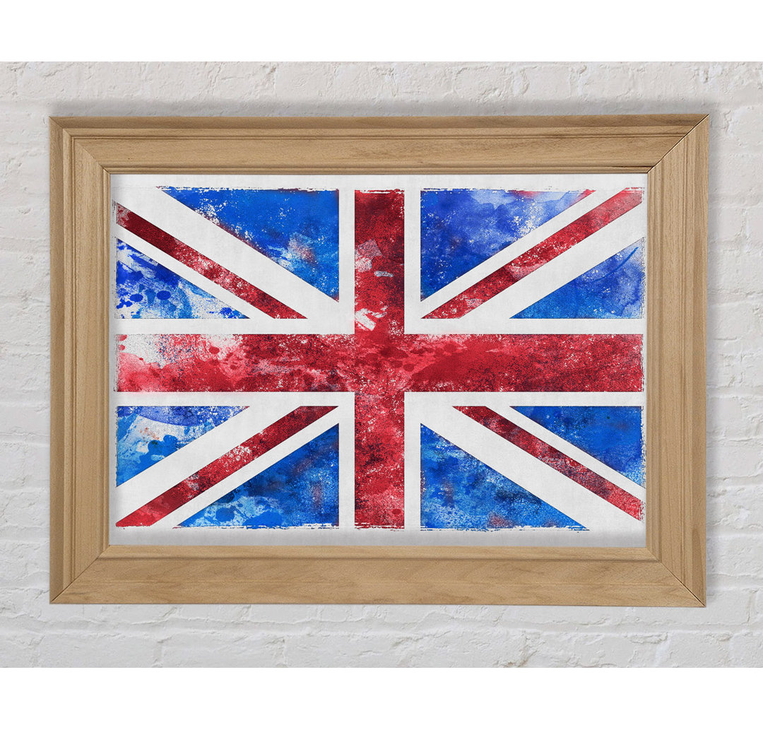 Union Jack Washed Out - Einzelner Bilderrahmen Kunstdrucke