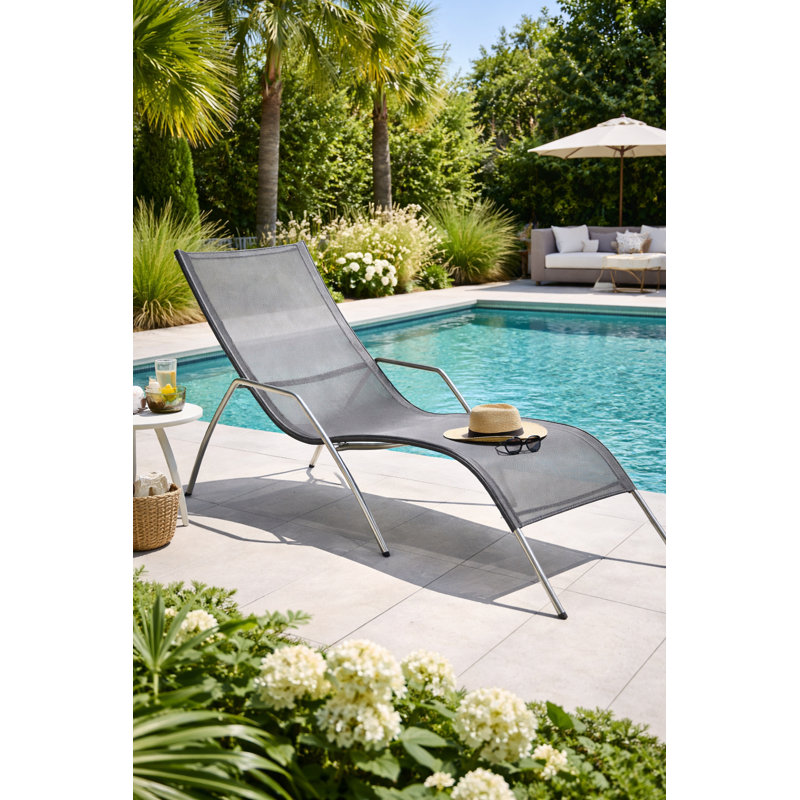 Chaise longue d'extérieur en filet Modern