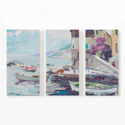 Italiano Village of Dreams | Impression sur toile 3 panneaux