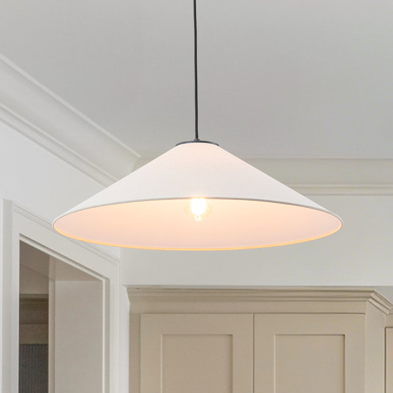Large 1 - Light Fabric Cone Pendant