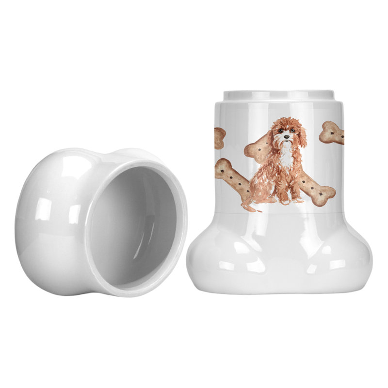 Pot à animaux en forme d’os cavapoo