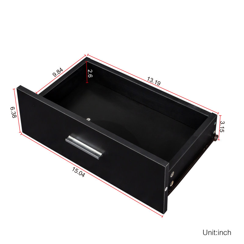 Modern And Stylish Hair Dressing Desk With Ample Storage And Functional Design, Black