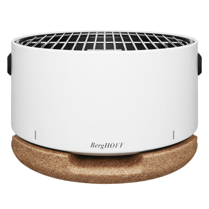 Leo Portable Tabletop Barbecue Charcoal Grill, White