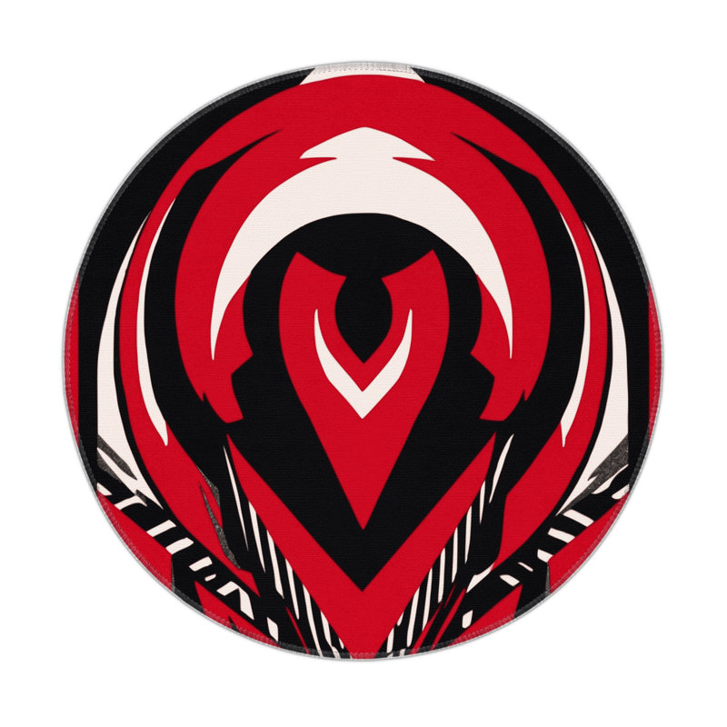 Ruby Noir Indoor And Outdoor Area Rug, Round 5'
