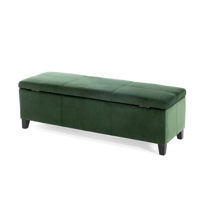 Storage Ottoman Bench Upholstered Entryway Bench with Hidden Storage