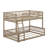 Full XL Over Queen Bunk Bed With Guardrails And Ladder-1026937880