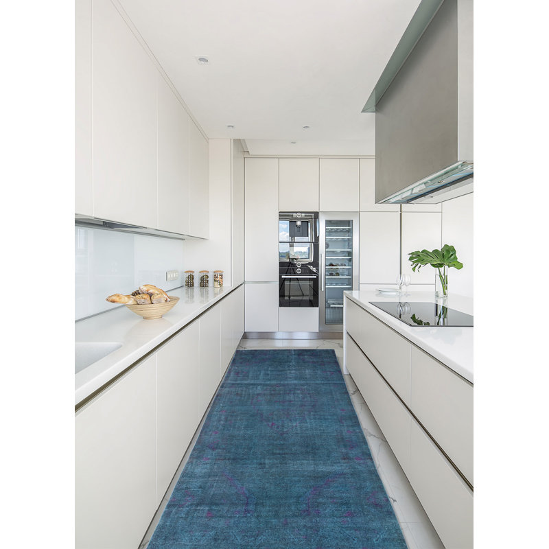 Tapis sarcelle à transition de couleur 5 pi 1 po x 11 pi 10 po
