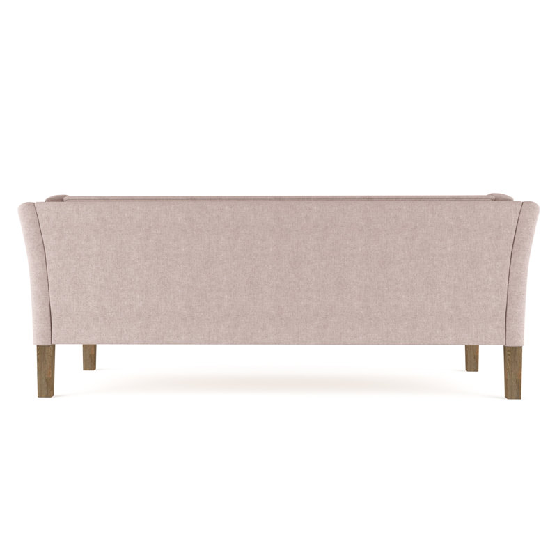 Charlton Flared Shelter-Arm Sofa, 31" H x 72" W x 33" D, Weathered, Box Weave Linen Blush