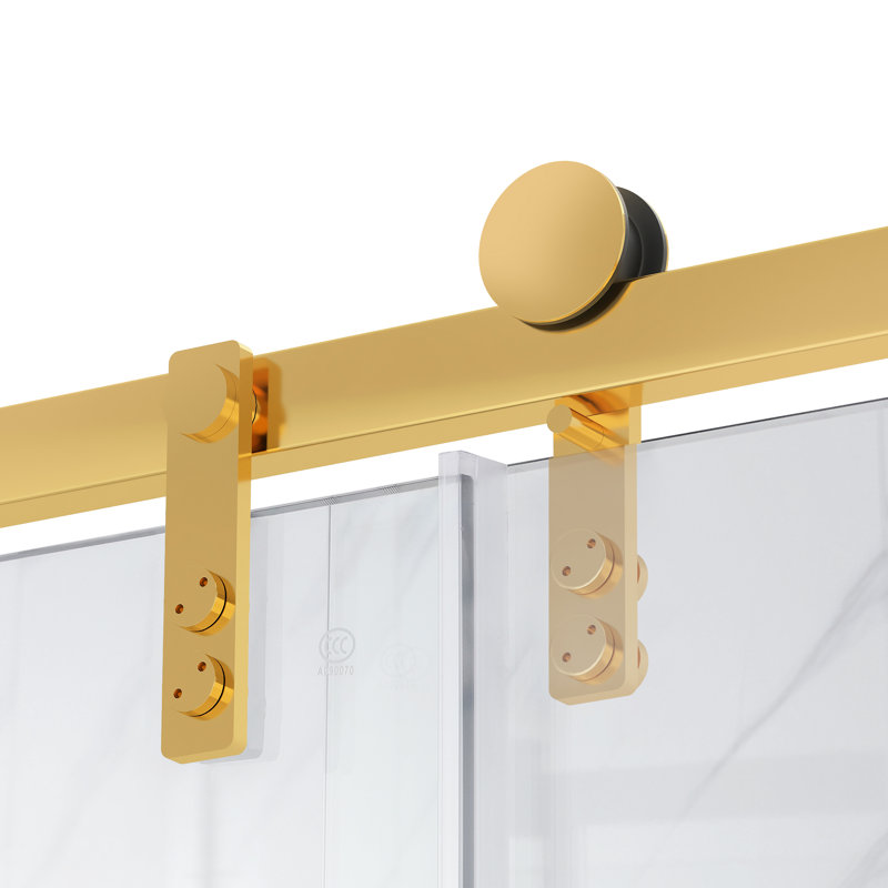 60'' W x 76" H Single Sliding Frameless Shower Door | 0.31" (8mm) Thickened Upgrade Tempered Glass | Stainless Steel Hardware | Safe, Explosion-Resistant, Clear & Stylish, Sturdy & Durable
